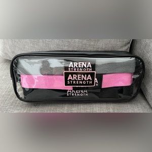 NEW ARENA STRENGTH 3-Body Bands Gray Pink & Black Workout Guide in Carry Case